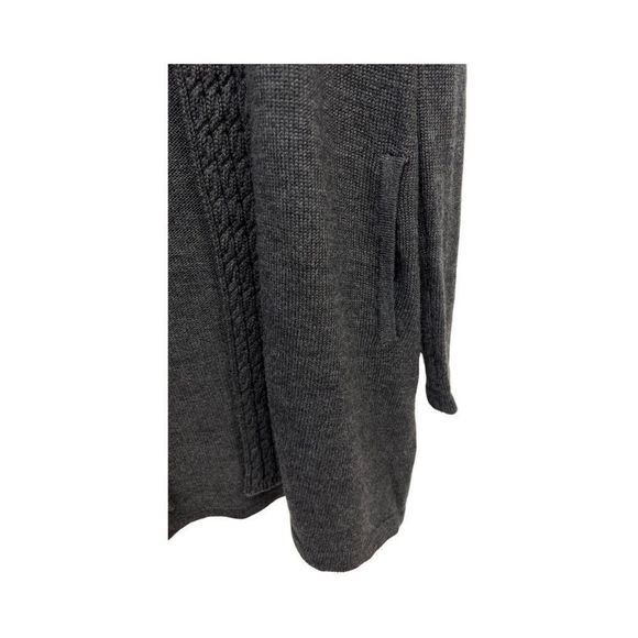 Ellen Tracy Merino Wool Blend Knit Gray Cardigan Sweater Women's Medium - Picture 5 of 7